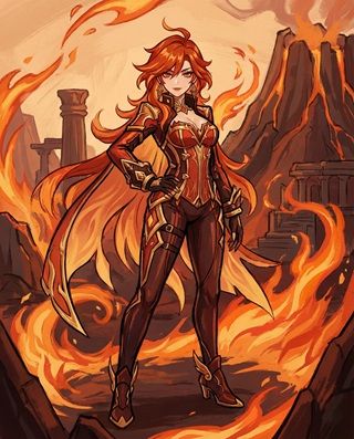 Mavuika Genshin Impact Character Art